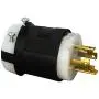 Hubbell HBL2721 Locking Plug, 30 amp, 3 Phase, 250V, L15-30P, Black and White