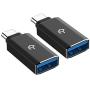 Rankie 2-Pack USB C Adapter Hi-Speed USB Type C to USB-A 3.0, Black
