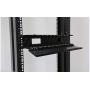 Raising Electronics 19 Inch 2U Rack Mount Cable Management Unit 12 Slots with Panel Plastic