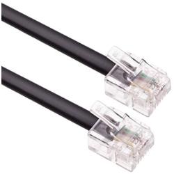 RJ11 Cable ADSL 66ft Extension Lead Phone Cord Telephone Plug High Speed Xfinity Internet Broadband Male to Male Router and Modem to RJ11 Phone Socket/Microfilter/Landline Wire (Black)