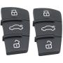 Heart Horse Button Rubber Pad for Audi A3 A4 A5 A6 A8 Flip Remote Key Fob Replacement 2pcs