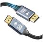 DisplayPort Cable 6.6FT/2M, DP 1.4 Cable (8K@60HZ 4K@144HZ 2K@165HZ) High Speed Braided DP to DP Cable Cord 32.4Gbps HDP, HDCP 2.2, Compatible with Gaming Monitor Cable, Laptop PC TV,
