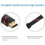 Rankie HDMI Cable, 4K Ready, 30AWG Nylon Braided, High-Speed HDTV Cable, Supports Ethernet, 3D, Audio Return, 6 Feet