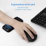 Mouse Wrist Rest Pad Padded PU Memory Foam Hand Rest Support for Office, Computer, Laptop, Mac Typing and Wrist Pain Relief and Repair (5.12 inch）