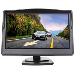 Yasoca 5 Inch TFT LCD Car Color Rear View Monitor Screen for Parking Rear View Backup Camera with 2 Optional Bracket(Suckers Mount and Normal Adhesive Stand)