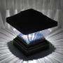 18 Pack Brown Outdoor Garden 4 x 4 Solar LED Post Deck Cap Square Fence Light Landscape Lamp Lawn PVC Vinyl Wood