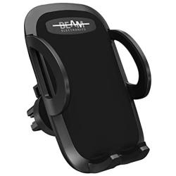 Beam Electronics Car Phone Mount Holder Universal Phone Car Air Vent Mount Holder Cradle Compatible for iPhone 12 11 Pro Max XS XS XR X 8+ 7+ SE 6s 6+ 5s 4 Samsung Galaxy S4-S10 LG Nexus Nokia (Black)