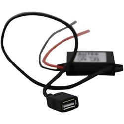 AUTEK DC DC Converter Buck Module 12V/24V To 5V 3A USB Output Step Down Voltage Regulator Charge Compatible for iPad iPhone 4S 5 6/6 Plus etc (Standard USB)