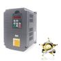Vector Control CNC VFD Variable Frequency Drive Controller Inverter Converter 220V 4KW 5HP For Spindle Motor Speed Control HUANYANG GT-Series (220V, 4.0KW)
