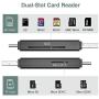 SD Card Reader, Vanja 3 in 1 Micro USB Type C Portable Memory Card Reader and SD/TF Card Adapter with OTG Function for PC & Laptop & Smart Phones & Tablets