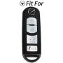 Jazzshion Leather Smart Key Cover Case Jacket Protector Holder for 2017 Mazda 3 6 Miata MX5 CX-5 CX-7 CX-9 SPEED3 4 Buttons Smart Key Fob Remote