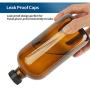 Empty Amber Glass Spray Bottles with Labels - 16oz Refillable Container for Essential Oils, Cleaning Products, or Aromatherapy 16oz 2 Pack