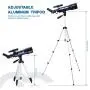 ESSLNB Telescope for Kids 70mm Refractor Telescope with Smartphone Adapter 51.6in Tripod Astronomical Telescopes for Astronomy Beginners Adults 3X Barlow Moon Filter Fully Coated Lens