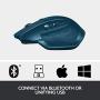 Logitech MX Master 2S Wireless Mouse – Use on Any Surface, Hyper-fast Scrolling, Ergonomic Shape, Rechargeable, Control up to 3 Apple Mac and Windows Computers (Bluetooth or USB), Midnight Teal
