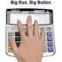 XINPENGFA Office Calculator, Solar and Battery Dual Power, Metal Surface 12 Digit Display Big LCD and Large Button（Pack of 2）