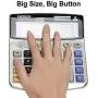 XINPENGFA Office Calculator, Solar and Battery Dual Power, Metal Surface 12 Digit Calculators Large Display Big LCD,and Large Button
