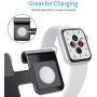 Foldable Apple Watch Stand - OMOTON Portable Aluminum 2 in 1 Charging Stand Holder Dock for Nightstand, Designed for Apple Watch, Compatible with All iPhone and Android Phones, Black