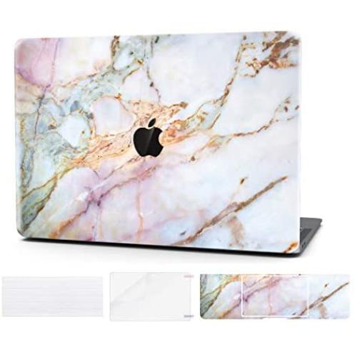 Timocy Hard Case Compatible with MacBook Retina 12 Inch – Marble Laptop Case with Keyboard Cover, Screen Protector, Touch Pads Sticker – Enhanced Protection – Gorgeous Designs, Star Marble