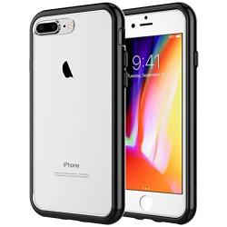 JETech Case for iPhone 8 Plus and iPhone 7 Plus 5.5-Inch, Shock-Absorption Bumper Cover, Anti-Scratch Clear Back (Black)