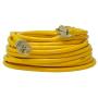 Yellow Jacket 2992 10/3 Extra Heavy-Duty 20-Amp Premium SJTW Contractor Extension Cord with Lighted T-Blade Plug, 100-Foot All Copper Wire Extension Cord, 20 Amps, 125 Volts, 2500 Watts, Yellow