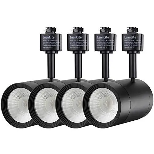 LEONLITE LED Track Head Lighting, 17.5W(85W Eqv.), 38° Beam Angle, H-Type Integrated Track Light, 4000K Cool White, Pack of 4