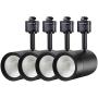 LEONLITE LED Track Head Lighting, 17.5W(85W Eqv.), 38° Beam Angle, H-Type Integrated Track Light, 4000K Cool White, Pack of 4