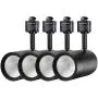LEONLITE LED Track Head Lighting, 17.5W(85W Eqv.), 38° Beam Angle, H-Type Integrated Track Light, 4000K Cool White, Pack of 4