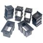 OZ-USA Rocker Switch Housing Panel Kit 6 pcs ABS Black Offroad Truck Boat Marine