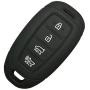 Coolbestda Rubber 4 Buttons Key Fob Cover Remote Case Keyless Protector Skin Jacket for Hyundai Kona Azera Grandeur IG Black