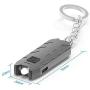 Mini Flashlight Keychain LED Torch with Micro USB Rechargeable Tiny Flashlight,150 Lumen Inbuilt Magnet Sticking Small Pocket Torch for Camping, Hiking, Emergency (Dick Black)
