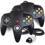 2 Pack N64 Controller, iNNEXT Classic Wired N64 64-bit Game pad Joystick for Ultra 64 Video Game Console N64 System (Black)