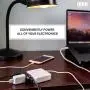 10 Ft Extension Cord with 3 Electrical Power Outlet - 16/3 Durable Black Cable