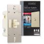 Enbrighten Almond Add QuickFit and SimpleWire, Z-Wave/Zigbee Smart Lighting Controls, Compatible with Alexa, Google Assistant, NOT A STANDALONE Switch, Toggle, 12732
