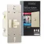 Enbrighten Almond Add QuickFit and SimpleWire, Z-Wave/Zigbee Smart Lighting Controls, Compatible with Alexa, Google Assistant, NOT A STANDALONE Switch, Toggle, 12732