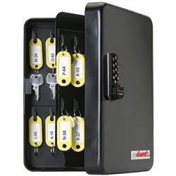KeyGuard SL-8548-E Electronic Key Cabinet, 48 Hook, Black Finish