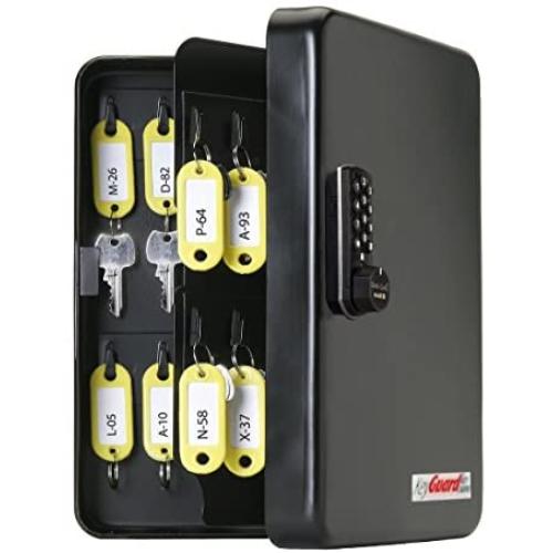 KeyGuard SL-8548-E Electronic Key Cabinet, 48 Hook, Black Finish