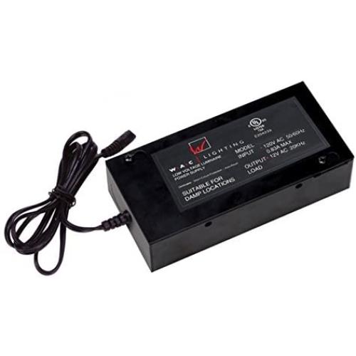 WAC Lighting EN-2460D-C 120V Input 24V DC Output 60W Remote Enclosed Electronic Transformer, Black