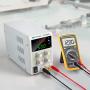 STP6005D DC Power Supply Adjustable (0-60V 0-5A), Precision DC Regulated Power Supply with 3 bits Digit LED Display,Stable and Protective,Alligator Lead Included.