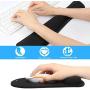 TeckNet Keyboard Wrist Rest and Mouse Pad with Wrist Support, Memory Foam Set for Computer/Laptop/Mac, Lightweight for Easy Typing & Pain Relief Ergonomic Mousepad (Black)