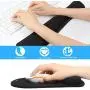 TeckNet Keyboard Wrist Rest and Mouse Pad with Wrist Support, Memory Foam Set for Computer/Laptop/Mac, Lightweight for Easy Typing & Pain Relief Ergonomic Mousepad (Black)