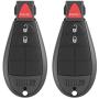 VOFONO Entry Remote Key Fob Keyless Fit for Chrysler Town and Country 08-16, 300 08-10/ Dodge Charger 08-12, Challenger 08-14, Durango 08-12, Grand Caravan 08-16, Journey 09-12, Ram 08-12 (Set of 2)