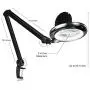 Brightech LightView Pro Magnifying Lamp & Table Clamp - Max Comfort - Pro Work Like Lash Extensions & Crafts - Durable Glass Magnifier with Bright LED Light - Dimmable & Adjustable Light Color