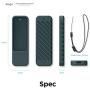 elago R3 Protective Case Compatible with Apple TV Siri Remote 4K (5th) / 4th Generation (Midnight Green) - Extra Protection, Durable Silicone, Lanyard Included, Full Access
