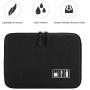 Electronics Organizer, Jelly Comb Electronic Accessories Cable Organizer Bag Waterproof Travel Cable Storage Bag for Charging Cables, Power Bank, iPad （Up to 11in and More-Large (All Black)