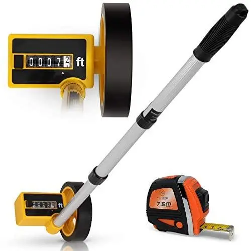 Scuddles Collapsible Measuring Wheel Measures Up To 10,000 Feet Perfect surveying Tool For Distance Measurment (Compact Wheel)