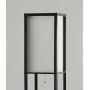 Adesso 3193-01 Titan Tall Shelf Floor Lamp, 72 in, 150W Incandescent/equiv. CFL, Black PVC Veneer on MDF, 1 Floor Lamp