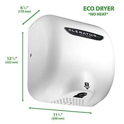 Excel Dryer XLERATOReco XL-BW-ECO 1.1N High Speed Automatic Commercial Hand Dryer, White Thermoset Cover, Automatic Surface Mount, GreenSpec Listed, LEED Credits, No Heat 4.5 Amps 110/120V (2 Pack)