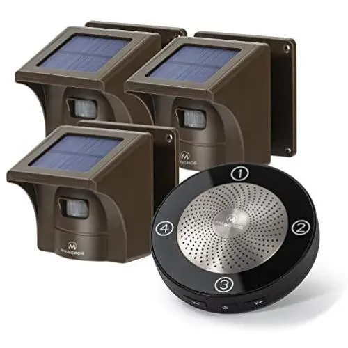 1/2 Mile Long Range Solar Wireless Driveway Alarm Outdoor Weather Resistant Motion Sensor & Detector-Security Alert System-Monitor & Protect Outside Property,No Need to Replace Battery
