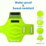 JETech Cell Phone Armband Case for iPhone SE(2020)/11/11 Pro/XR/XS/X/8 Plus/7 Plus/8/7/6s/6, Galaxy S10/S9/S9+, Adjustable Band, w/Key Holder and Card Slot, for Running, Walking, Hiking, Green