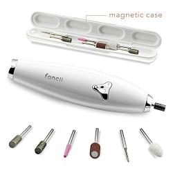 Fancii Professional Manicure & Pedicure Nail Drill System with Magnetic Case, Rechargeable - Cordless At-Home Nail File Kit with 8 Speed Settings, Buffer, Grinder, Shiner and Shaper (Lola)